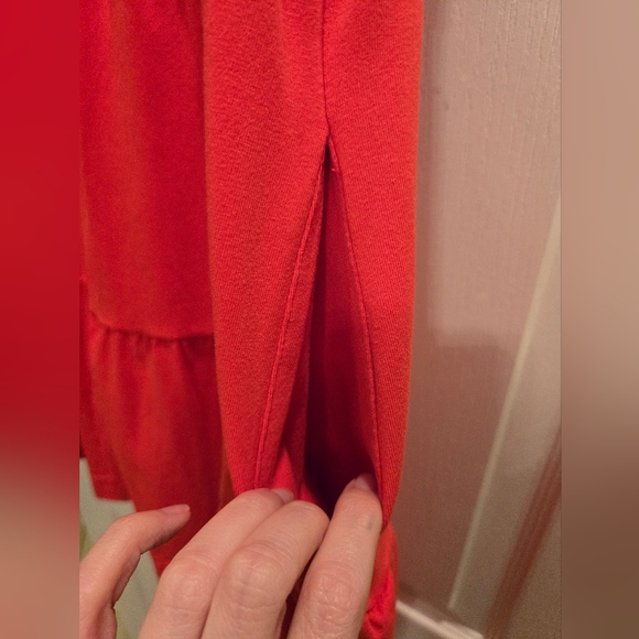 DKNY Sleeveless Red Tiered Dress - Picture 2 of 4